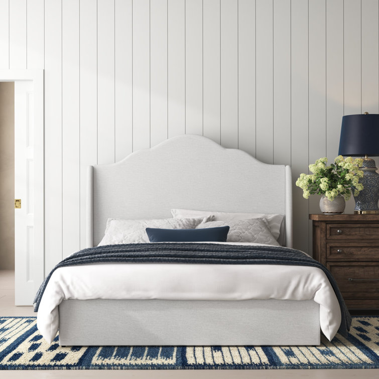 Evonna Upholstered Wingback Bed Reviews Birch Lane